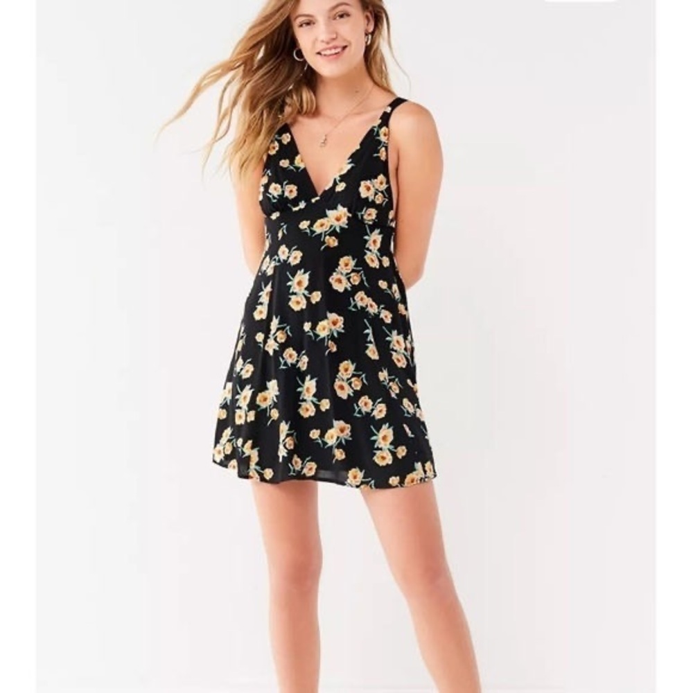 Floral Black Dress
